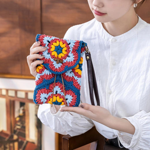 苏苏姐家华彩结香包手工DIY钩针4股棉毛线自制包包材料包 商品图3