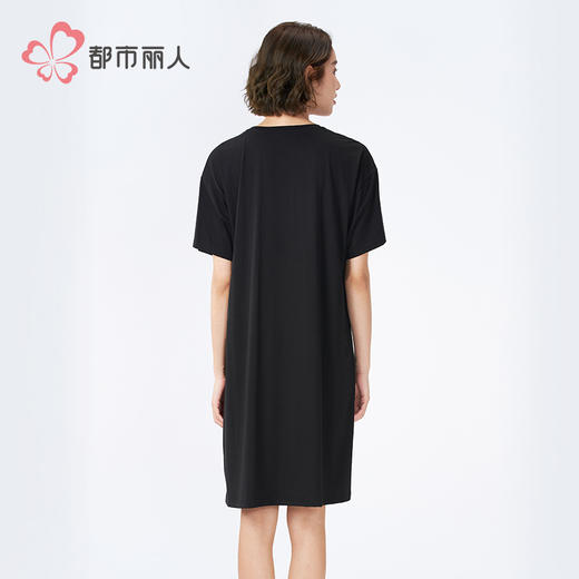 都市丽人生活家居女士棉质短袖裙薄32支CVC单面短袖类LHH6E8 商品图3