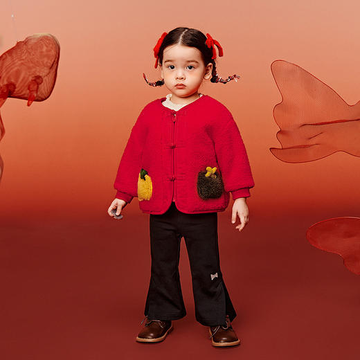 迷你巴拉女童裤子2025春新品宝宝瑜伽裤儿童弹力紧身喇叭裤 商品图2