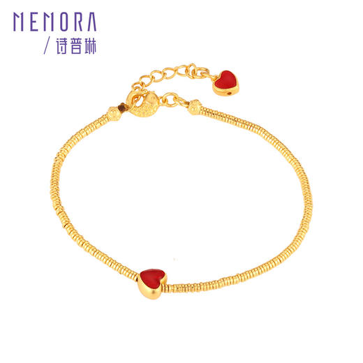 【新品首发】典粹系列黄金小红心手链 足金盘缠金手串女士礼物【按克计价黄金1】MEMORA诗普琳GB234701 商品图4