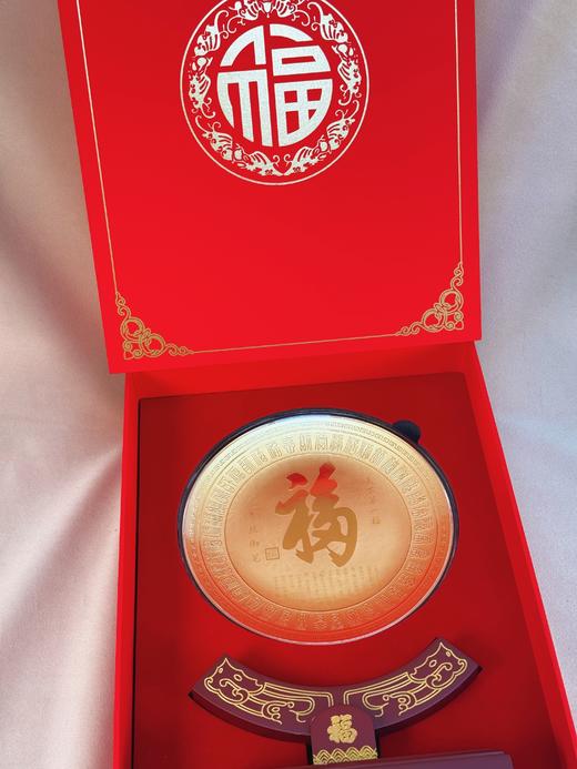 【现货】足金999金百福金龙盘摆件聚福聚财福字礼盒套装金典珍藏送长辈【金重约3g】【一物一证书】 商品图5