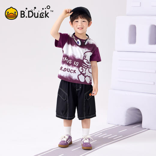 bduck小黄鸭童装夏季男童短裤儿童休闲裤男孩五分裤潮酷夏季105-150 BF2652009 商品图1