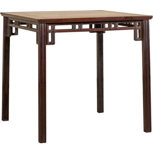 清 红木攒接牙板瓜棱腿方桌 商品图5