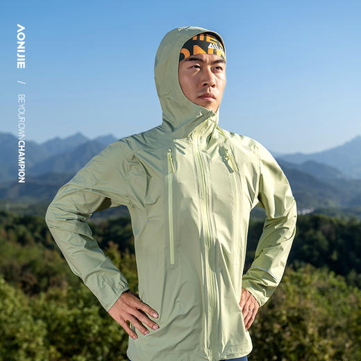 奥尼捷轻便越野跑冲锋衣跑步运动男女防风防水户外专业压胶风衣/FM5216 商品图6