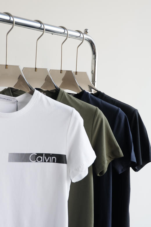 西K 元单 四色 弹力修身 圆领短袖T恤 TX410 商品图3