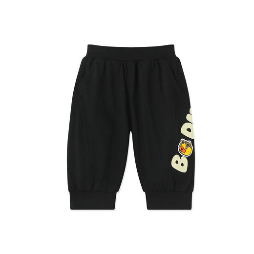 bduck小黄鸭童装夏季男童裤子宝宝七分裤夏款儿童纯棉长裤小童运动裤90-130 BF2653006 商品图3