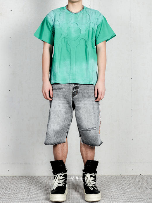 WHO DECIDES WAR | 火焰彩窗刺绣短裤 商品图1