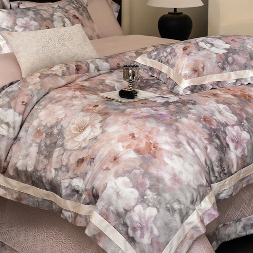 【多样屋专柜】天丝棉床盖三件套60支床单被套轻奢床上用品-清煦/粉 商品图4