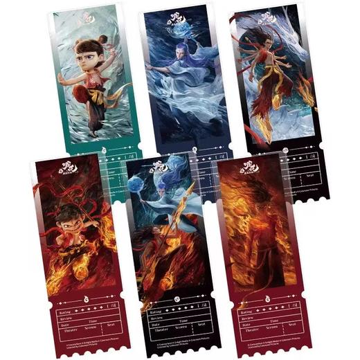 森罗万象 哪吒之魔童闹海 大尺寸亚克力镭射票 全6种 国谷 商品图0