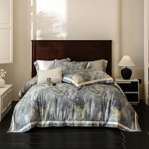 【多样屋专柜】天丝棉床盖三件套60支床单被套轻奢床上用品-清煦/粉 商品图1