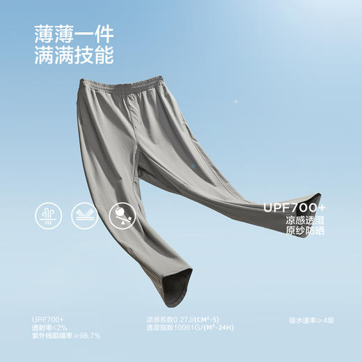 棉仓363818011-微宽松经编遮热松紧腰束脚休闲裤 商品图2