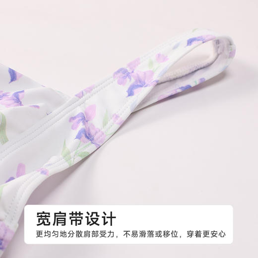 都市丽人滨海休闲女士连体泳衣薄半光涤泳布一体式泳衣LSH1A5 商品图5