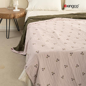 KINGCO纯棉纱布毛巾被---车厘子