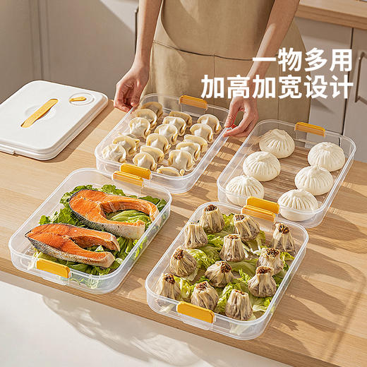 摩登主妇饺子冷冻盒冰箱专用食品级馄饨收纳盒水饺速冻保鲜整理盒 商品图4
