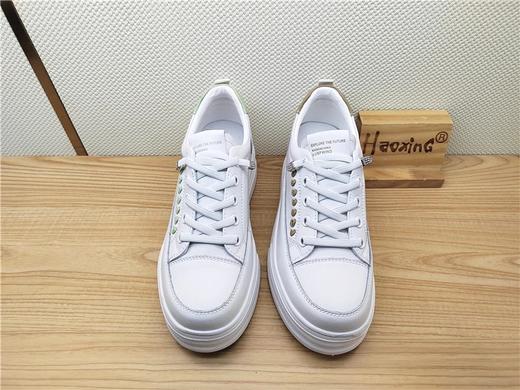 豪行春季新款23186208真皮时尚运动休闲中跟女鞋单鞋 商品图0