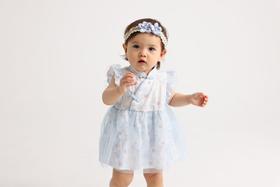 丽婴房-童衣类（春）I5连身装浅蓝（国风系列）