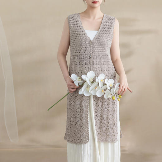 苏苏姐家香雪兰长马甲手工DIY钩针蕾丝线毛线团自制材料包 商品图2