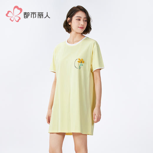 都市丽人会员精选女士棉质短袖裙薄40支TC拉架短袖类LHH6D9 商品图2