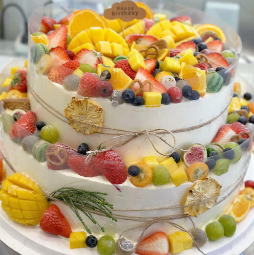 双层水果蛋糕（提前1天预定）应季水果随机搭配 商品图1