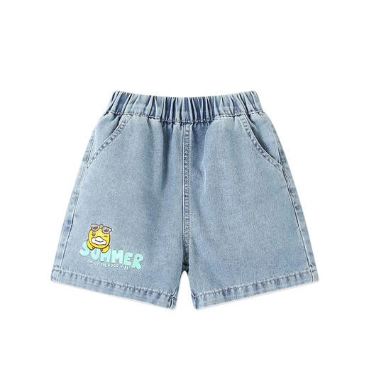 bduck小黄鸭童装夏季男童短裤儿童牛仔裤夏季裤子休闲五分裤105-140 BF2659007 商品图3