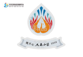 定制深圳市宝安区文昌小学包边校徽定做布标姓名贴章可缝制包邮51