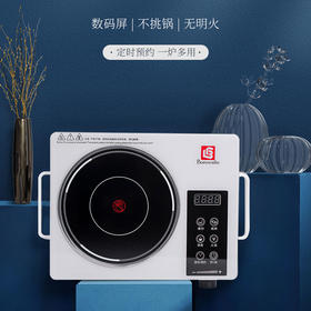 博朗菲Borownfie 多功能电陶炉 数码触屏 2200W大火力 9挡调控 （MX005特价款）