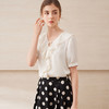 EITIE爱特爱温柔法式系带荷叶边短袖衫宽松显瘦2025夏季新款B2513602 商品缩略图2