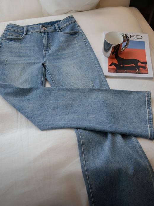 银丝直筒微喇牛仔裤FCF1JEN077 商品图3