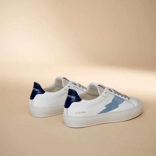 豪麟名鞋STOKTON男鞋休闲鞋牛皮革BLAZE-U蓝色 商品图3