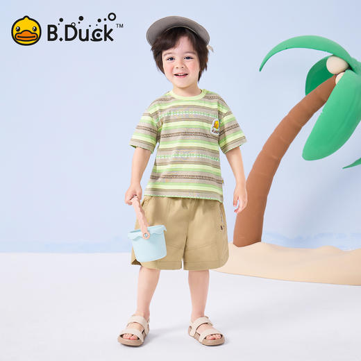 bduck小黄鸭童装夏季儿童短袖T恤纯棉男童半袖上衣男宝宝夏装90-130 BF2601077 商品图1