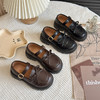 【软底儿童小皮鞋，黑色乐福鞋！】女童公主鞋2025新款 春秋儿童小皮鞋 软底中大童鞋 黑色乐福鞋单鞋-QQ 商品缩略图0