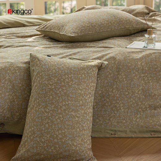 KINGCO纱布四件套---艾叶黄 商品图2