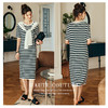 OLrain欧芮儿法式条纹针织连衣裙女夏季2023年新款披肩假两件裙子 商品缩略图2