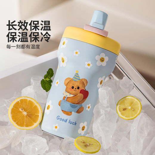 摩登主妇吸管保温杯2025新款大容量陶瓷内胆高颜值水杯女冰霸杯子 商品图3