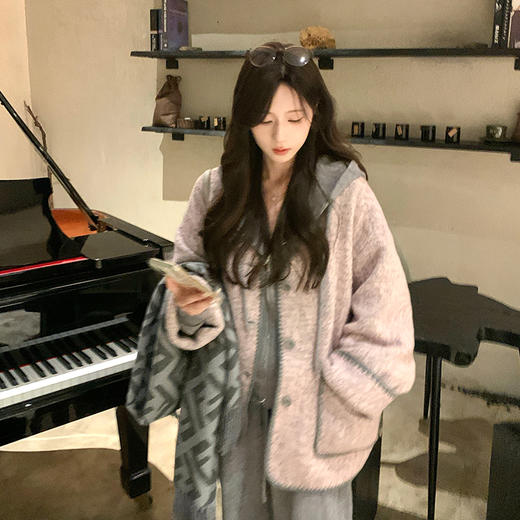 金蘑菇菇【冬日恋岛】设计师高定Yang毛香香风贝壳绣秋冬保暖时髦外套女 商品图0