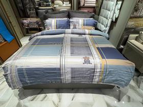 【6楼】富安娜床单四件\伊顿风尚，蓝