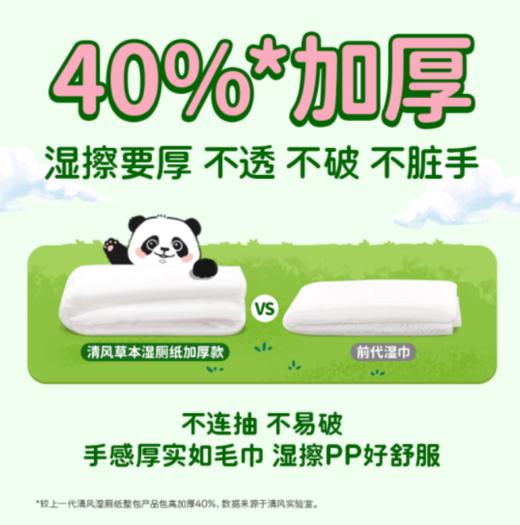 清风草本1层湿厕纸 40片6包一箱 商品图2