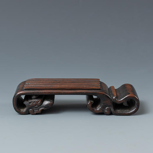 清 黄花梨整挖螭龙纹墨床 商品图0