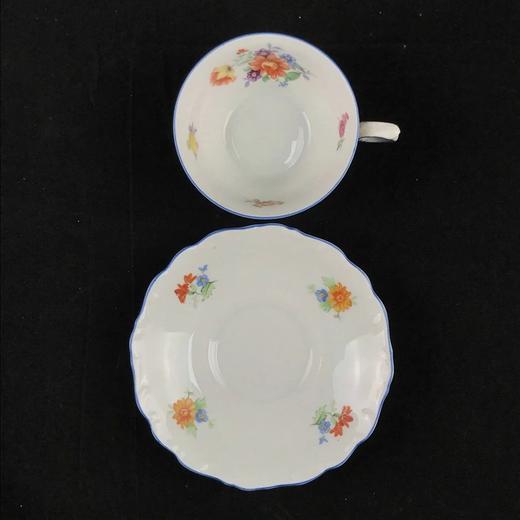 福利德国巴伐利亚舒曼红花开骨瓷杯具 一杯一碟 商品图1