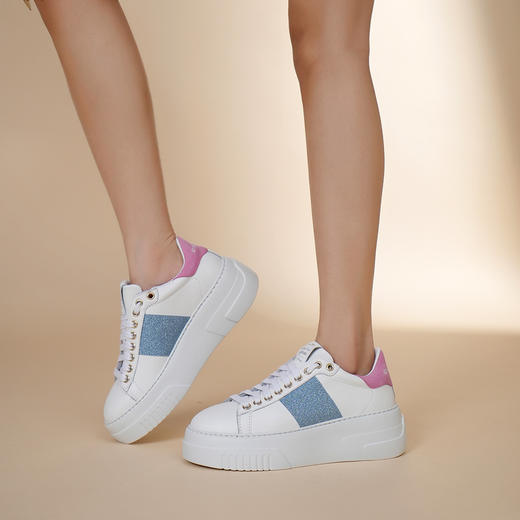 豪麟名鞋STOKTON女鞋时尚休闲鞋牛皮革651-D蓝色 商品图2