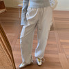 【夏季慵懒，茶歇风】【时髦百搭，不挑人】春夏新款复古高腰抽绳工装裤女宽松松紧腰显瘦拖地直筒阔腿休闲裤100% 商品缩略图2