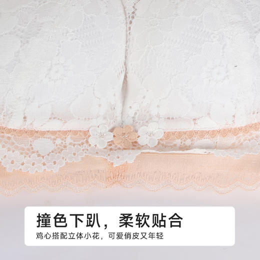 都市丽人自然舒适无金属内衣中厚蕾丝无钢圈常规文胸LBHAA1 商品图5