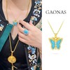 GAONAS 蓝色凤蝶 灵动美蝴蝶金色项链11316XB 商品缩略图0