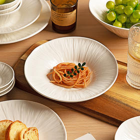 摩登主妇牛排餐盘白色盘子家用菜盘高级感餐具意面盘平盘深西餐盘