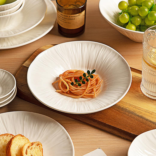 摩登主妇牛排餐盘白色盘子家用菜盘高级感餐具意面盘平盘深西餐盘 商品图0