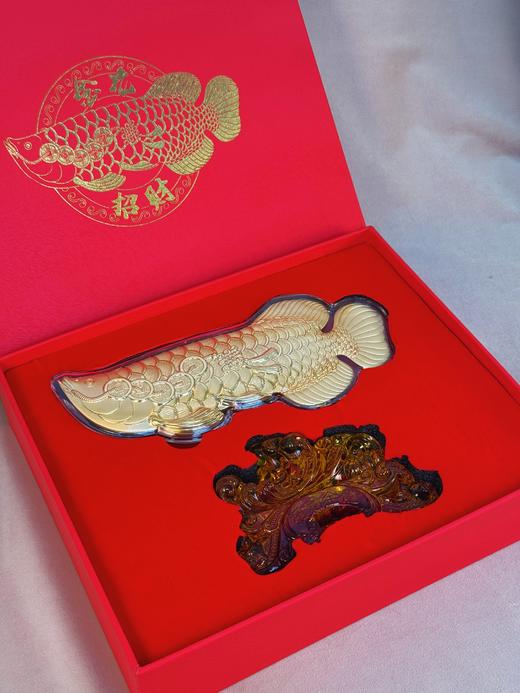 【现货】足金999聚财足金龙鱼办公室摆件乔迁开业之喜送长辈领导【金重约3g】【一物一证书】 商品图3