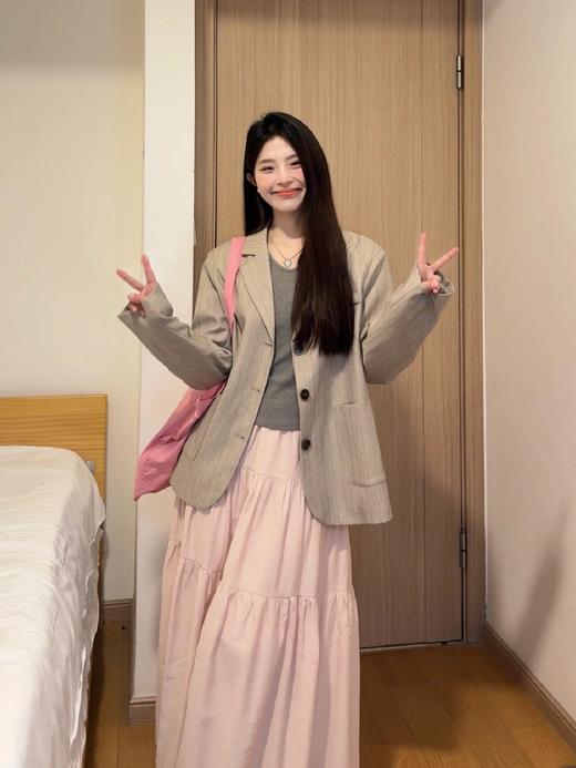 🔥🔥春夏必备仙女蛋糕裙~~时尚减龄🌸胯宽腿粗统统不见【AILISCOCO桃花褶半身裙の】上身垂坠飘逸❗不同风格都能get✔陪你一起美美出街  商品图2