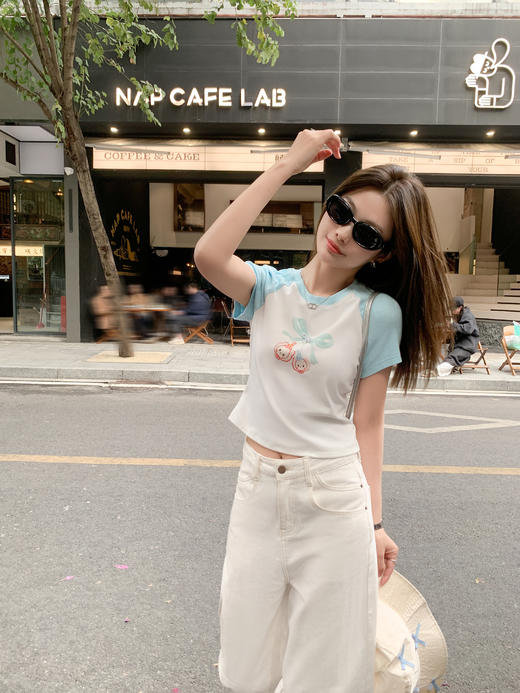 【110元任选2件】最后一波现货！修身插肩印花短袖 商品图8