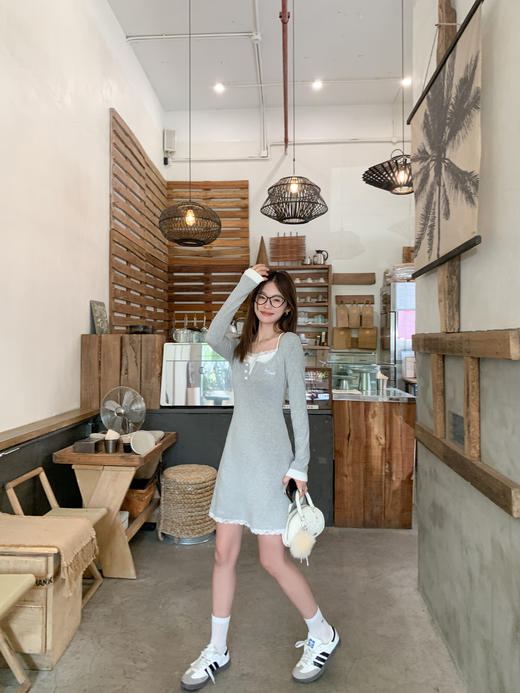 <曾小咸推荐>现货秒杀！卖完不补 ！微信粉丝打折价！！假两件蕾丝连衣裙 日常159.99/件 立减70 秒杀89.99/件！！ 商品图9