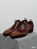 手工固特异法国小牛皮盲腰琴底手工渐变擦色黄棕色布洛克牛津鞋（福田洋平楦型） 商品缩略图0